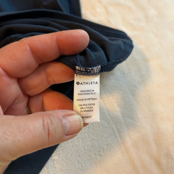 Athleta Blue Relaxed Tie Front Short Sleeve Tee - Picture 4 of 6